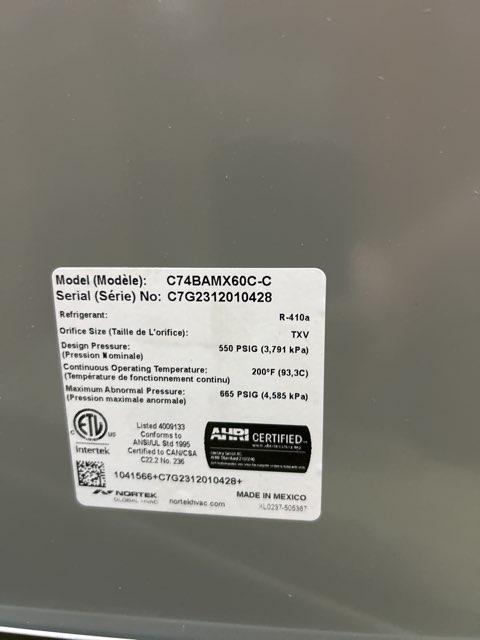 80,000 BTU Low NOx 1-Stg Up/Horz ECM Gas Furnace 96% with 5 Ton AC/HP Up/Down Cased A Coil, R410A