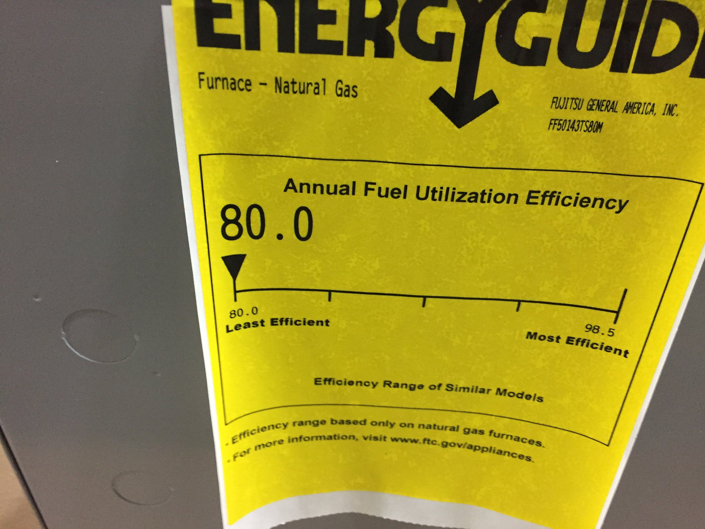 50,000 BTU 1-Stg Up/Horz ECM Gas Furnace 80% 115/60/1 with 3 Ton AC/HP Upflow Cased A Coil, R410A