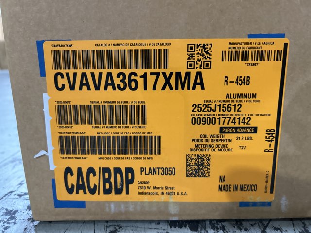 60,000 BTU Multi ECM Gas Furnace 92%, 3 Ton SS AC R454B 13.4 SEER2 with 3 Ton Up/Down Cased V Coil