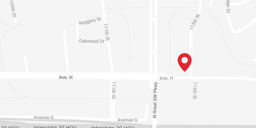 Map depicting Texas warehouse location