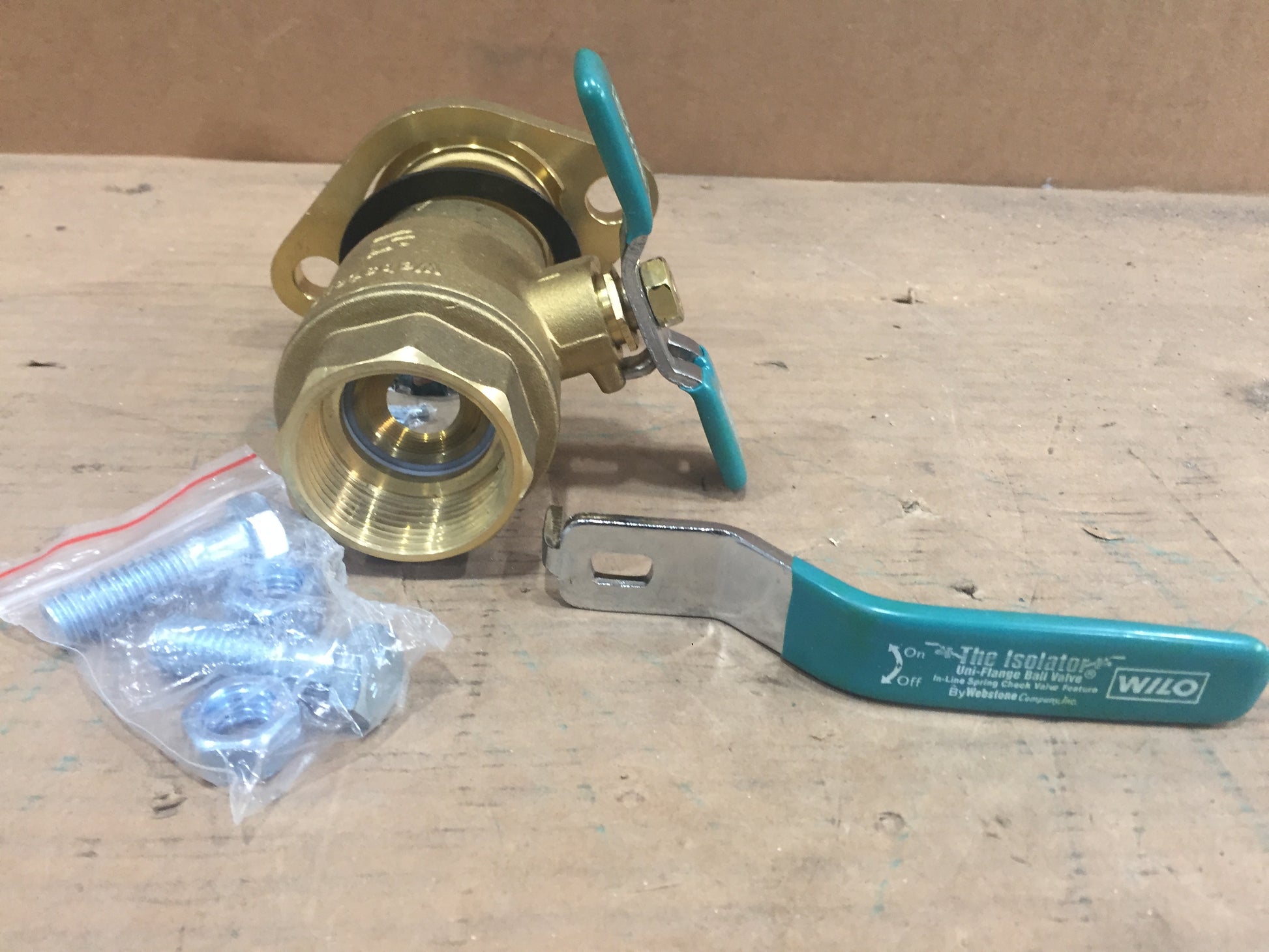1-1/4" IPS X FLANGE BALL VALVE W/ IN-LINE SPRING CHECK VALVE AND ROTATING FLANGE