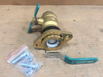 1-1/4" IPS X FLANGE BALL VALVE W/ IN-LINE SPRING CHECK VALVE AND ROTATING FLANGE