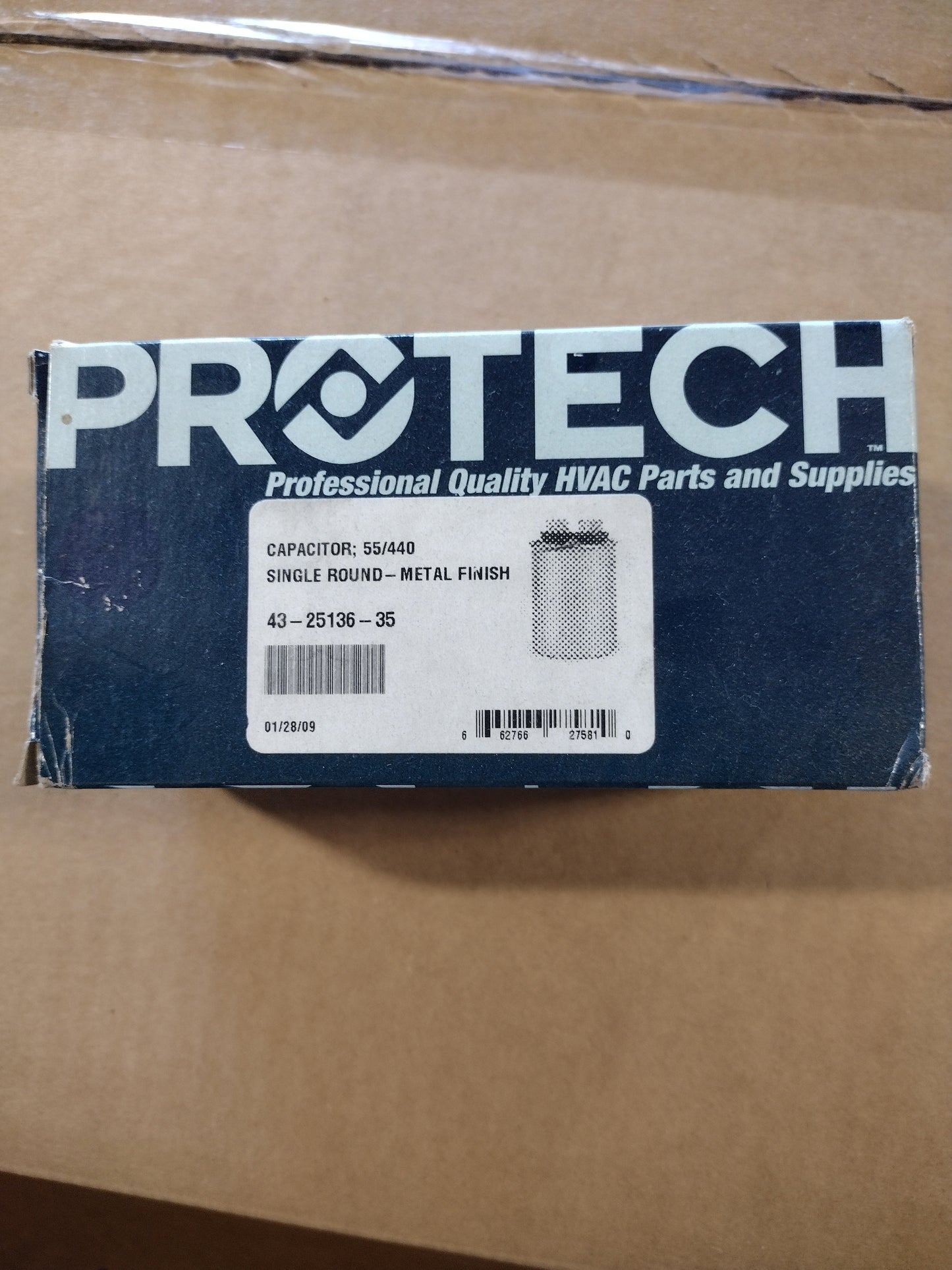 55 MFD x 440 Volt Round AC Run Capcitor