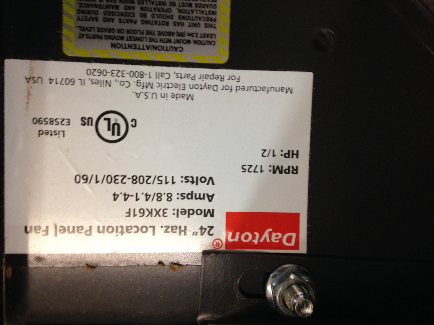 24" 3 Blade Exhaust Fan