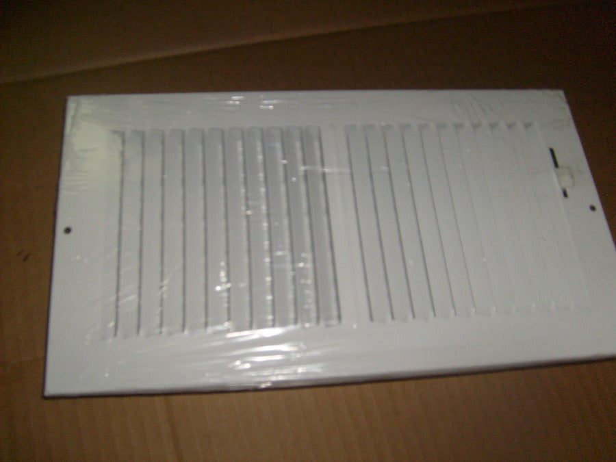 12" X 6" WHITE TWO WAY SIDEWALL REGISTER