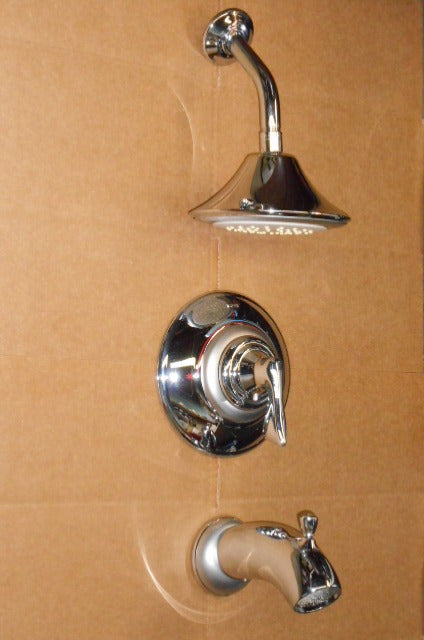 Moen Asceri T2807CPM Chrome/Platinum Posi-Temp Tub & Shower Trim Kit with Lever Handle