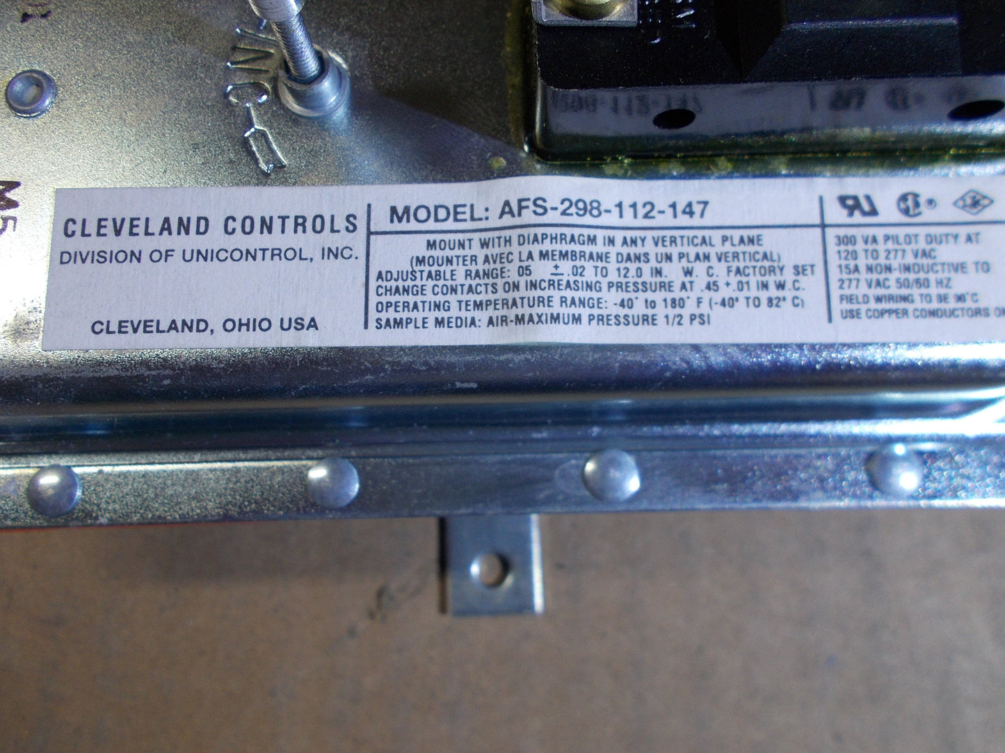 Interruptor de falla del ventilador