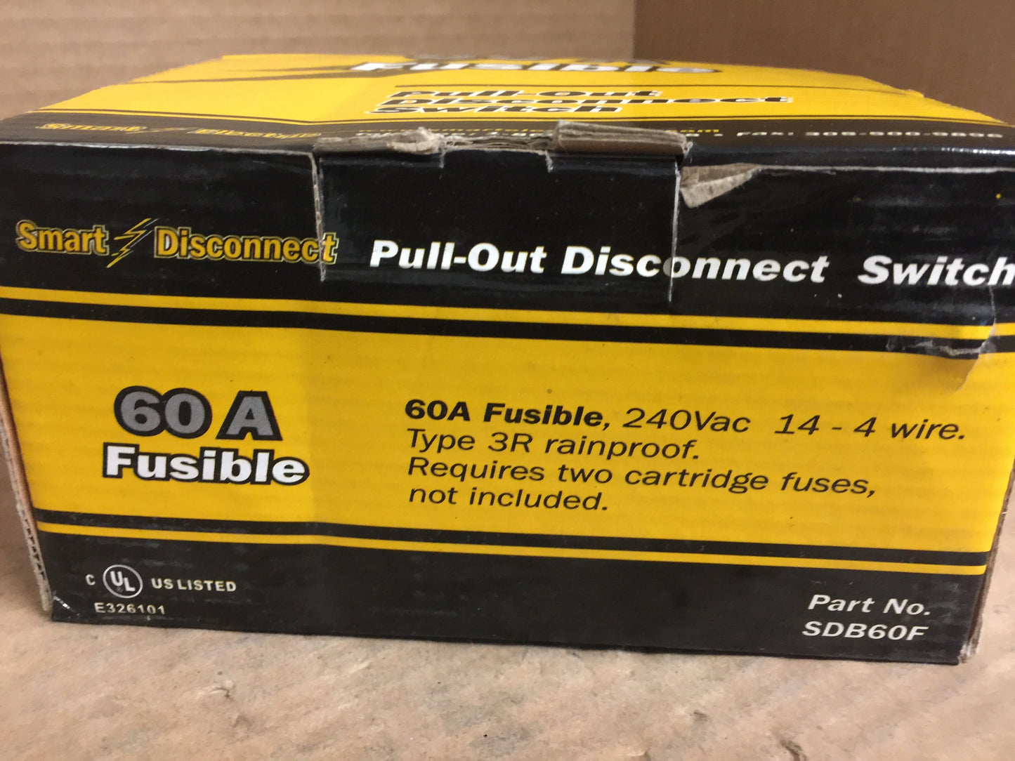 Desconexión por fusible de 60 amperios