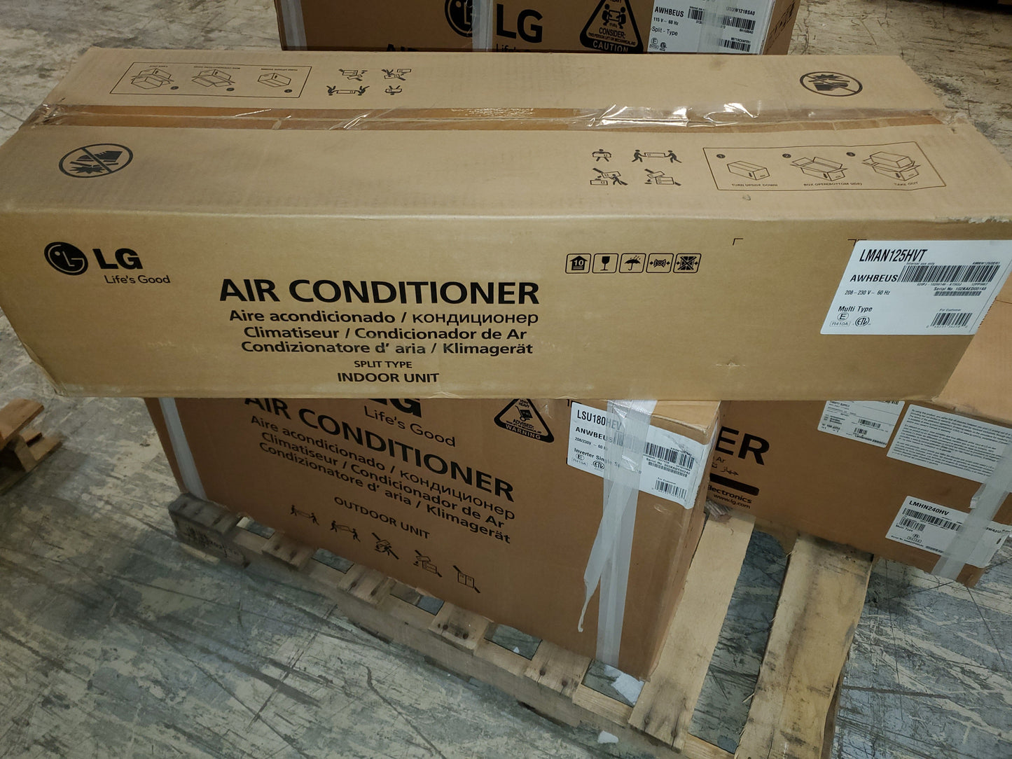 12,000 Btu Indoor Mini-Split Heat Pump Fan Coil, 208-230/60/1 R-410A