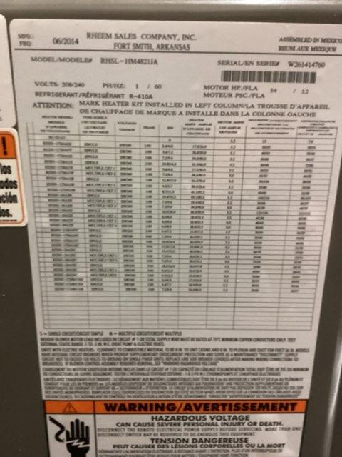 4 Ton AC/HP Upflow/Horizontal Air Handler 208-230/60/1 R-410A