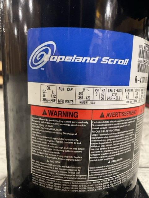 2 Ton AC/HP Scroll Compressor 460-380/60-50/3 R-410A