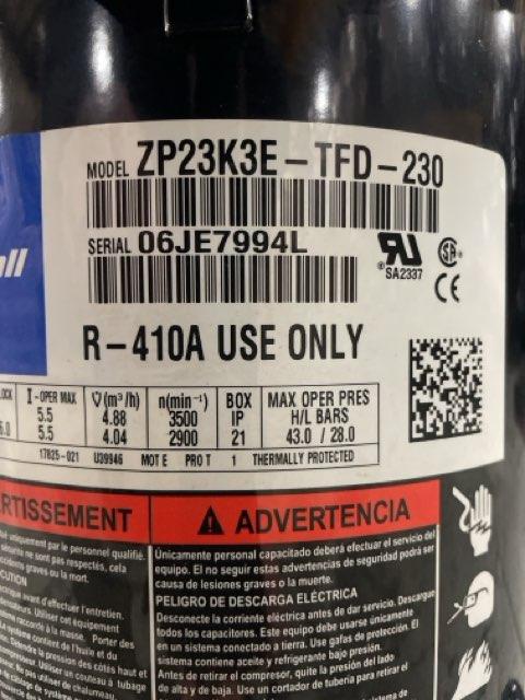 2 Ton AC/HP Scroll Compressor 460-380/60-50/3 R-410A