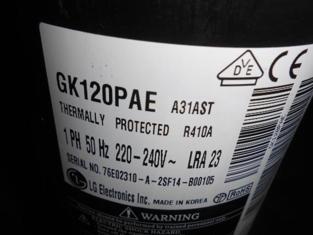 9,700 BTU Rotary Compressor 200-240/50/1 R-410A