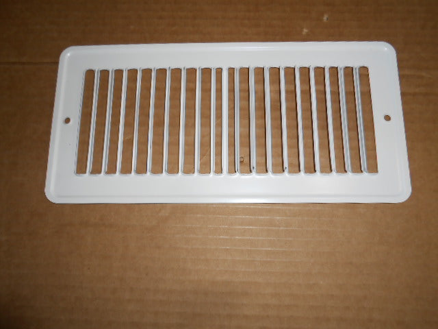 10" X 4" STEEL/WHITE TOE SPACE GRILLE/WHITE