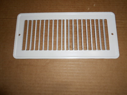 10" X 4" STEEL/WHITE TOE SPACE GRILLE/WHITE