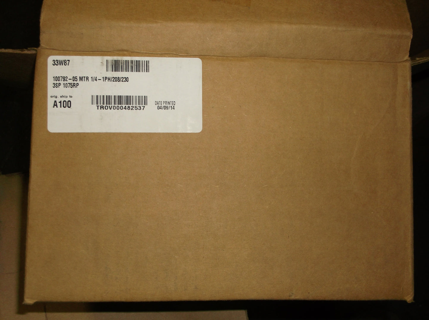 1/4HP Blower Motor 208-230/60/1 RPM 1075/3-Speed