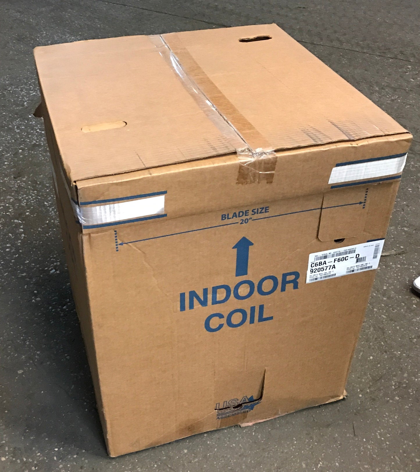 Dispositivo de medición sin serpentín A con carcasa de flujo ascendente de 5 toneladas y 2000" CFM