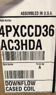 Serpentín tipo A de 3 toneladas con flujo descendente para aire acondicionado y alta presión, R-410A, CFM de 760 a 1665 pulgadas