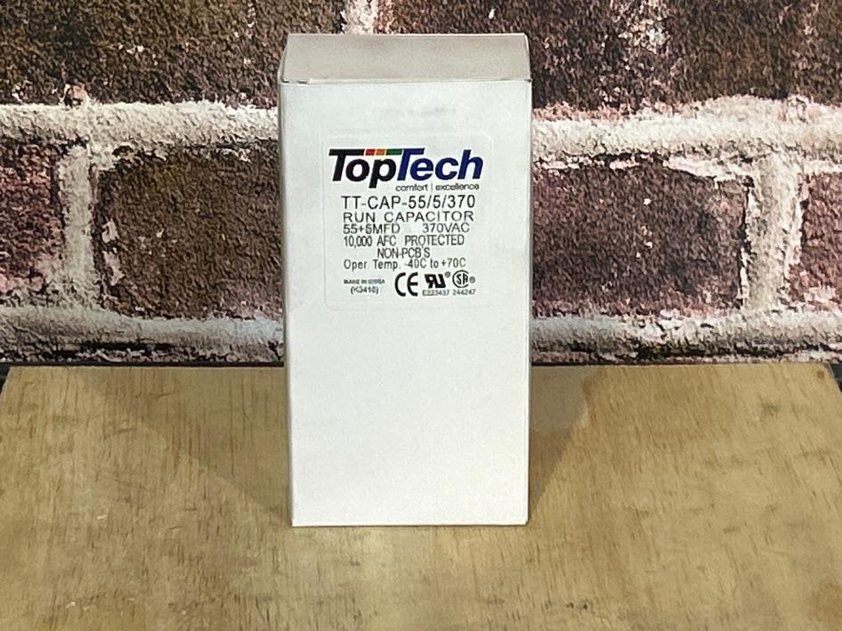 55+5 MFD x 370 VAC Oval Dual Run Capacitor
