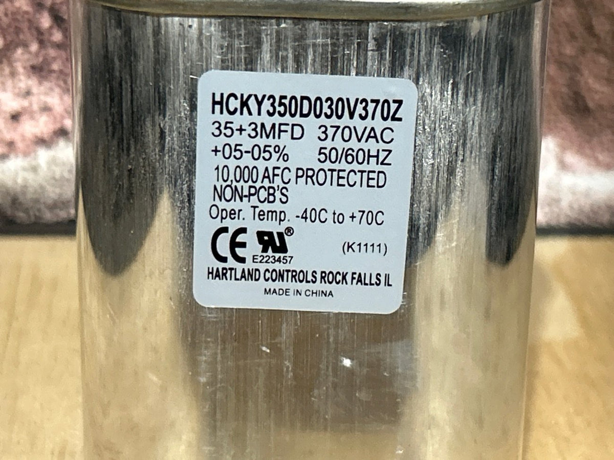 35+3 MFD x 370 VAC Oval Dual Run Capacitor