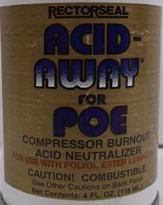 ACID-AWAY FOR POE COMPRESSOR BURNOUT ACID NEUTRALIZER, 4 OUNCE