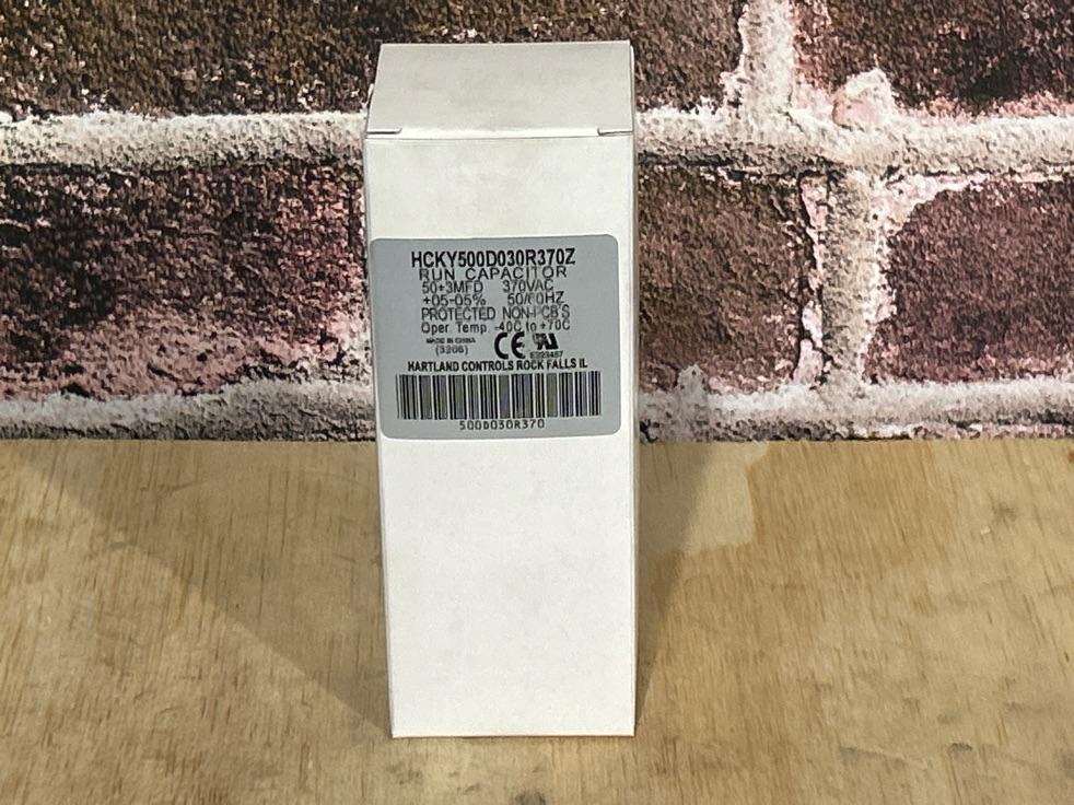 50+3 MFD x 370 VAC Round Dual Run Capacitor