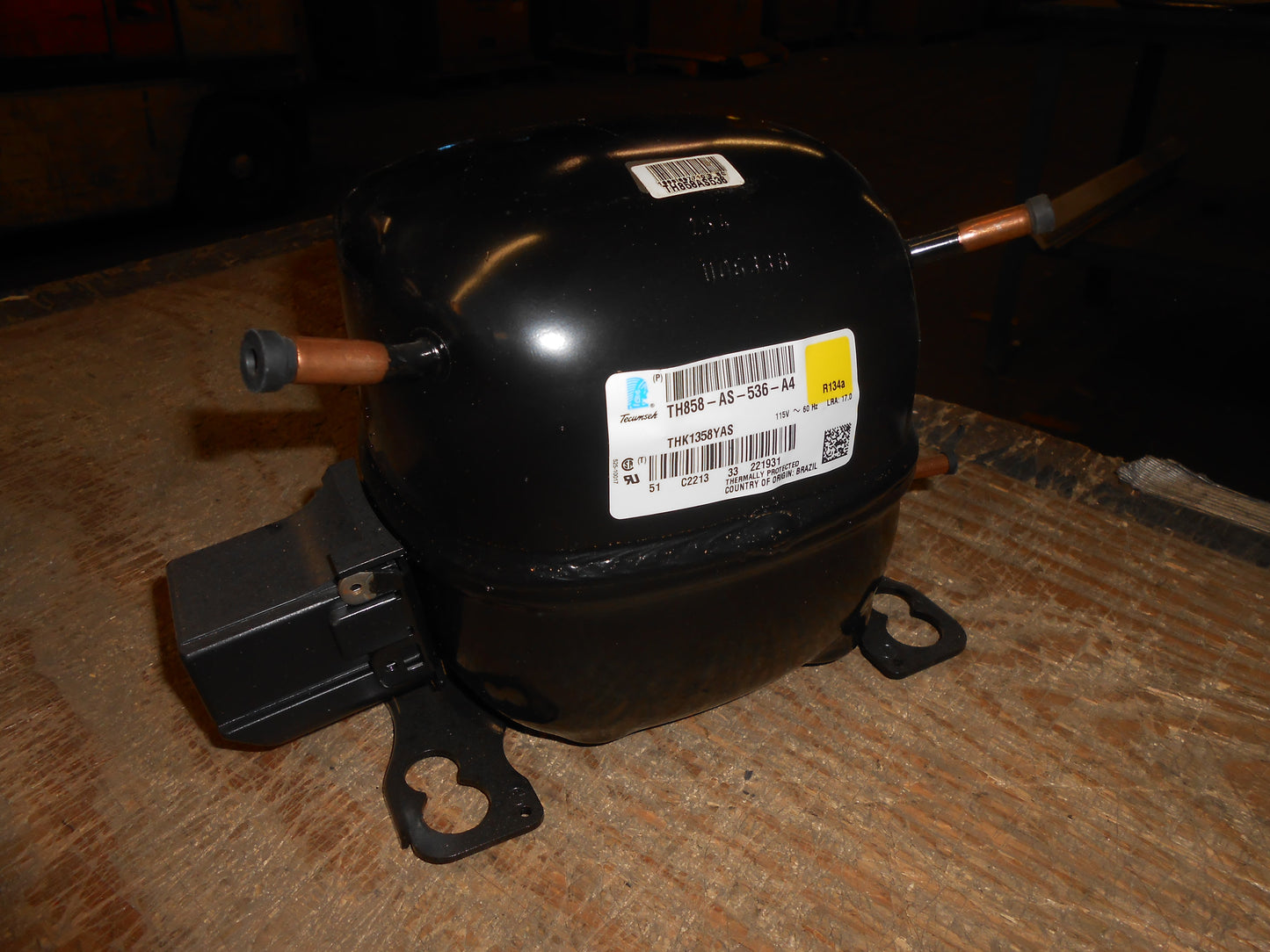 1/6HP Low Temperature Reciprocating Compressor 115/60/1 R134A