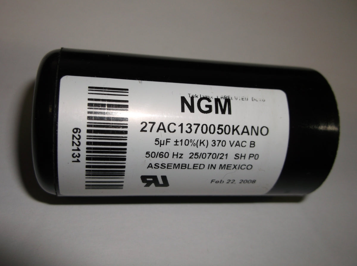 5UF  x 370VAC Round Run Capacitor 4 -Terminals