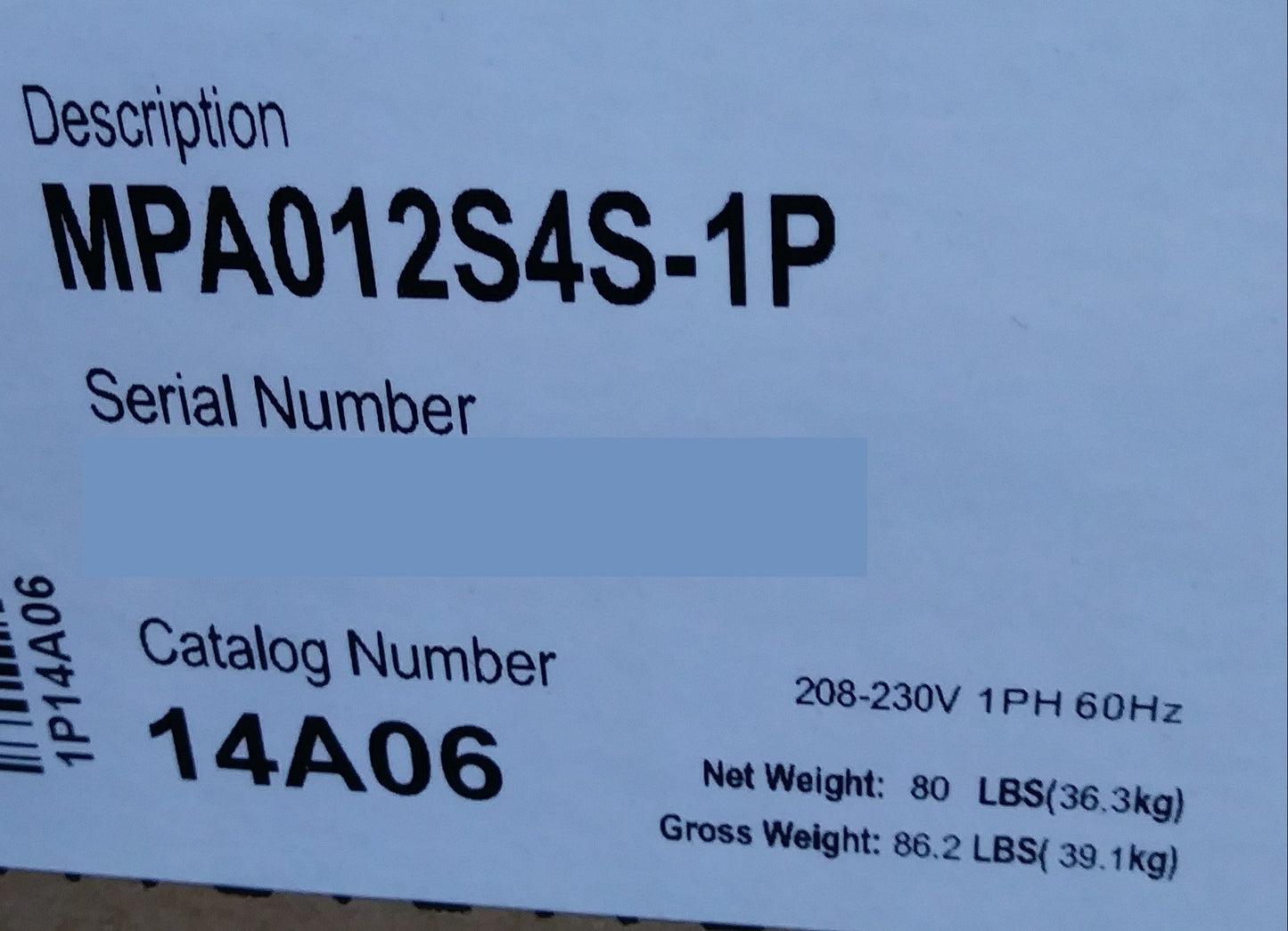 1 Ton Inverter Single-Zone OD/Cassette ID Mini-Split Heat Pump Sert, 20 SEER 208-230/60/1 R-410A