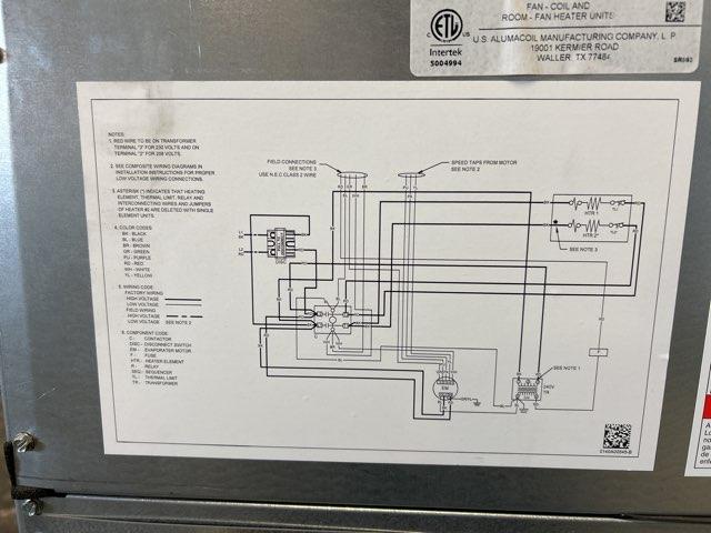 3 Ton Wall Mounted ECM Air Handler With 10Kw Heat 208-240/60/1 R-410A CFM 1315