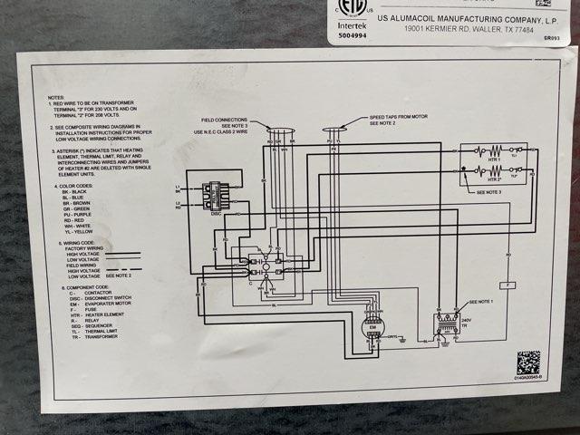3 Ton Wall Mounted ECM Air Handler With 10Kw Heat 208-240/60/1 R-410A CFM 1315