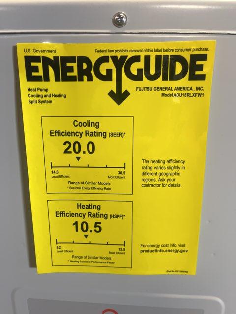 1-1/2 Ton Single Zone Outdoor Mini-Split Heat Pump Unit, 20 Seer 208-230/60/1 R-410A