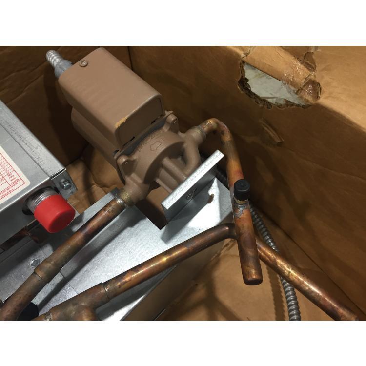 3 Ton AC/HP Horizontal Uncased Ceiling Mounted Fancoil/W Hydronic Heating, 120/60/1 R-410A