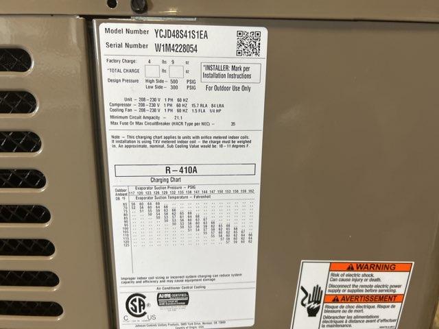 4 Ton LX Series Split-System Air Conditioner; 208-230/60/1, 13 SEER, W1M4228054