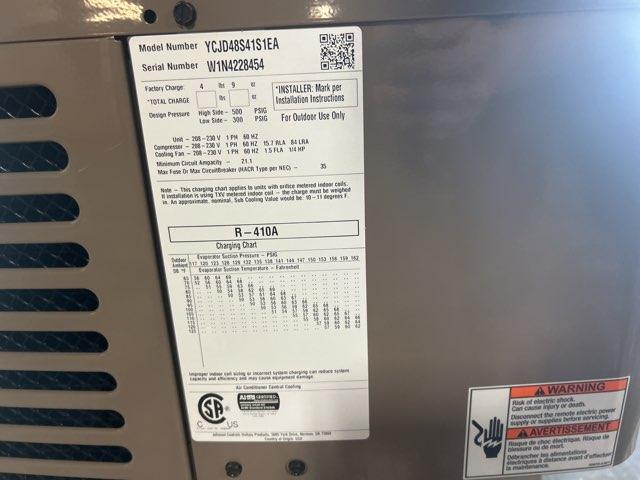 4 Ton LX Series Split-System Air Conditioner; 208-230/60/1, 13 SEER, W1N4228454