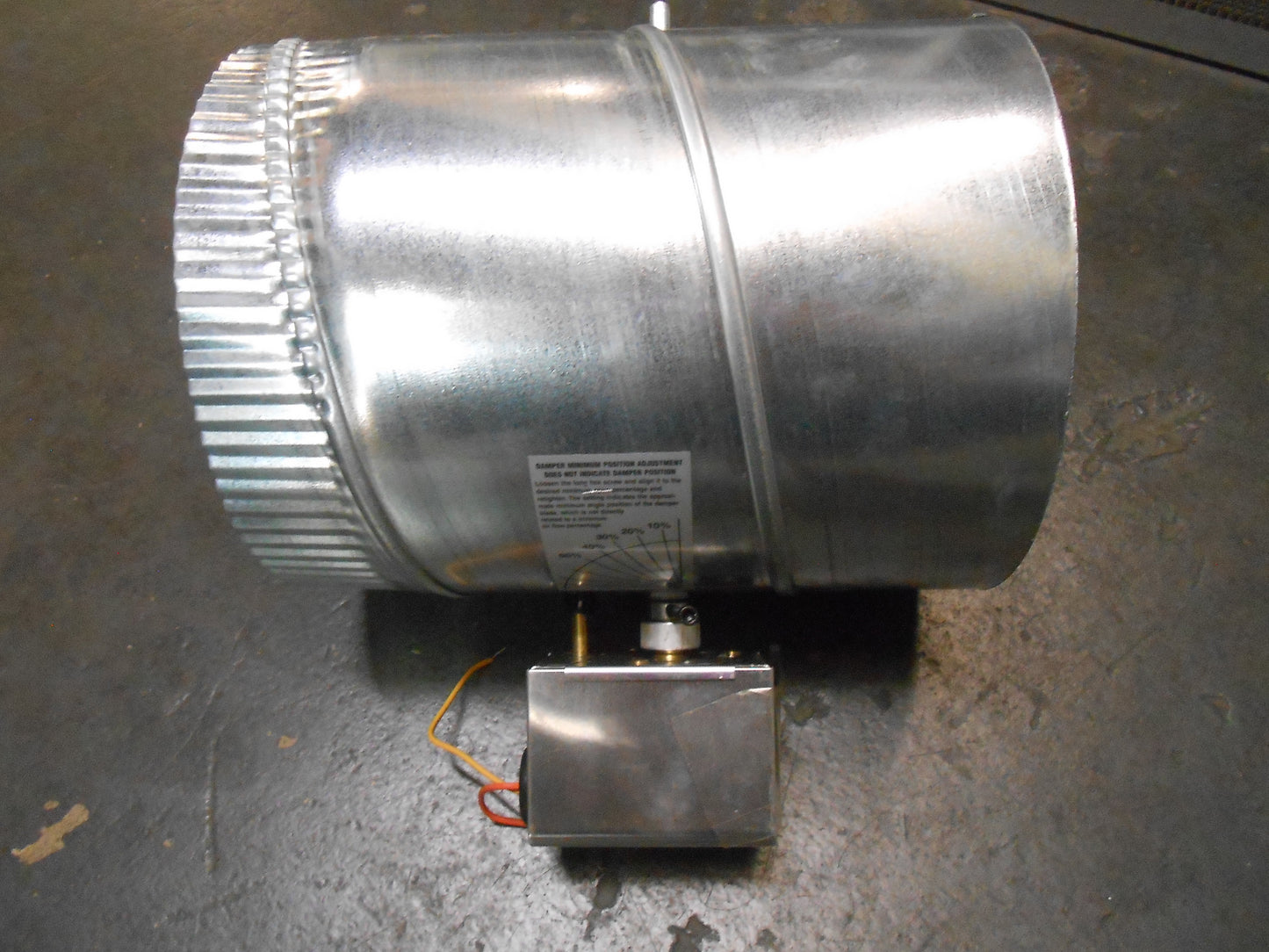 6.5" W Damper Kit Motorized 8" Round, 24 Volt