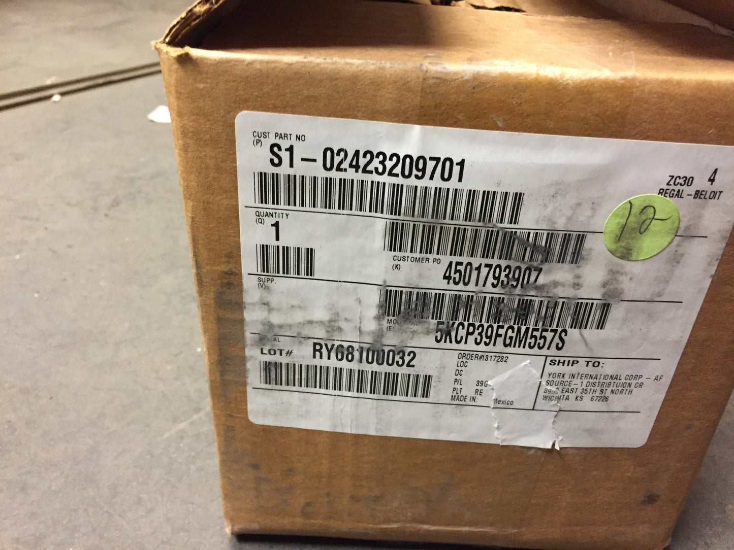 Motor soplador de 1/5 HP, 115/60/1, 1075/3 velocidades