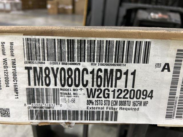 80,000 BTU 2 Stage Standard ECM Multi-Position Natural Gas Furnace, 80% AFUE 115/60/1 CFM 1600