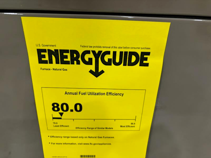 120,000 Btu Multi-Position Natural Gas Furnace, 80% 115/60/1