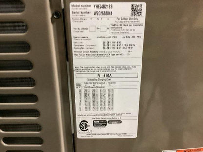 2 Ton "LX" Series Split-System Heat Pump 14 SEER 208-230/60/1 R-410A