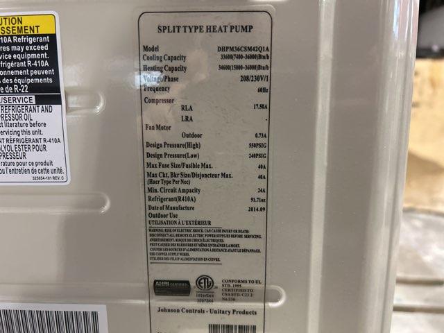 3 Ton Single Zone Outdoor Mini-Split Heat Pump Unit, 16 Seer 208-230/60/1 R-410A