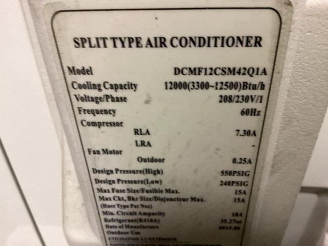12,000 BTU Single-Zone OD Mini-Split AC w/Mod Inverter, 16 SEER 208-230/60/1 R-410A