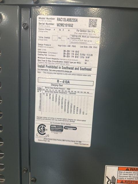 4 Ton LX Series Split-System Air Conditioner; R-410A, 13 SEER, 208-230/60/1