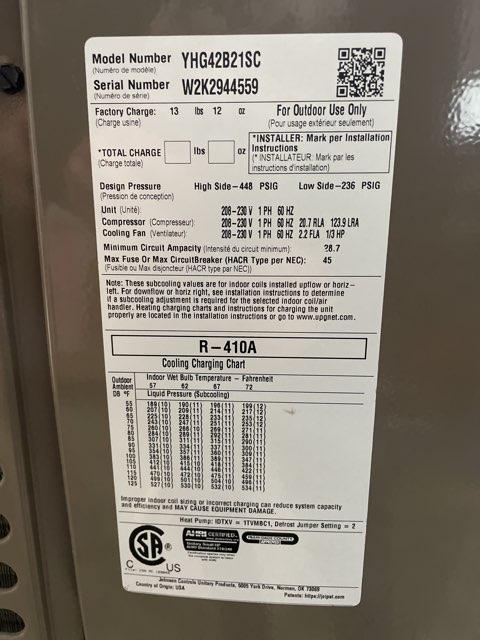 3.5 Ton LX Series Split-System Heat Pump; 16 SEER, 208-230/60/1, R-410A