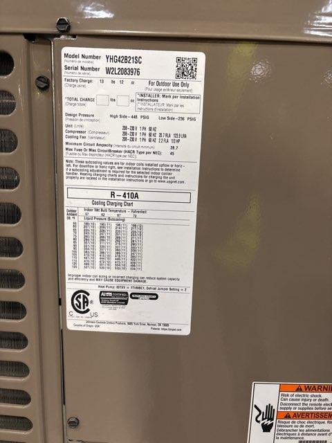 3.5 Ton LX Series Split-System Heat Pump; 16 SEER, 208-230/60/1, R-410A