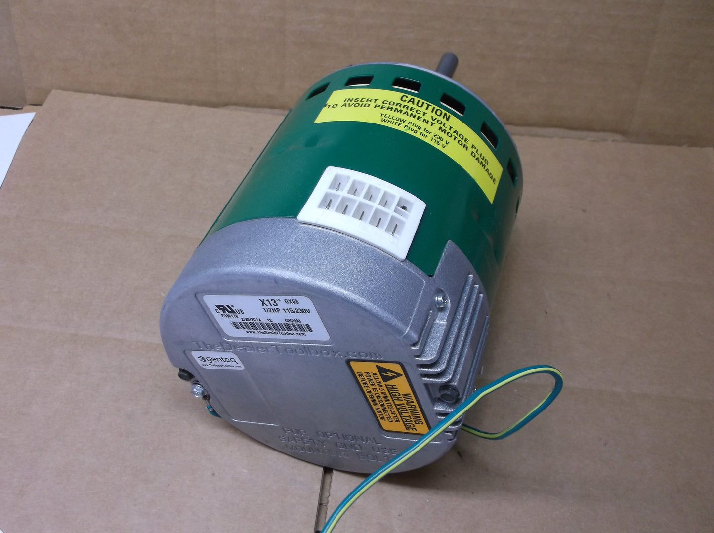 Motor de soplador de accionamiento directo ECM de 1/2 HP, 115-230/50-60/1 RPM: 1070/5 velocidades