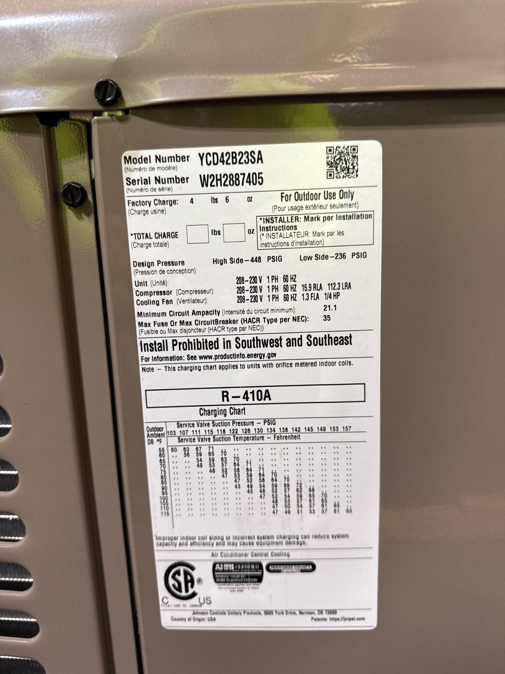 3.5 Ton LX Series Split-System Air Conditioner; 208-230/60/1, R-410A, 13 SEER