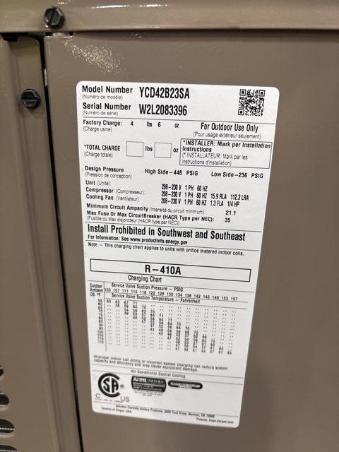 3.5 Ton LX Series Split-System Air Conditioner; 208-230/60/1, R-410A, 13 SEER