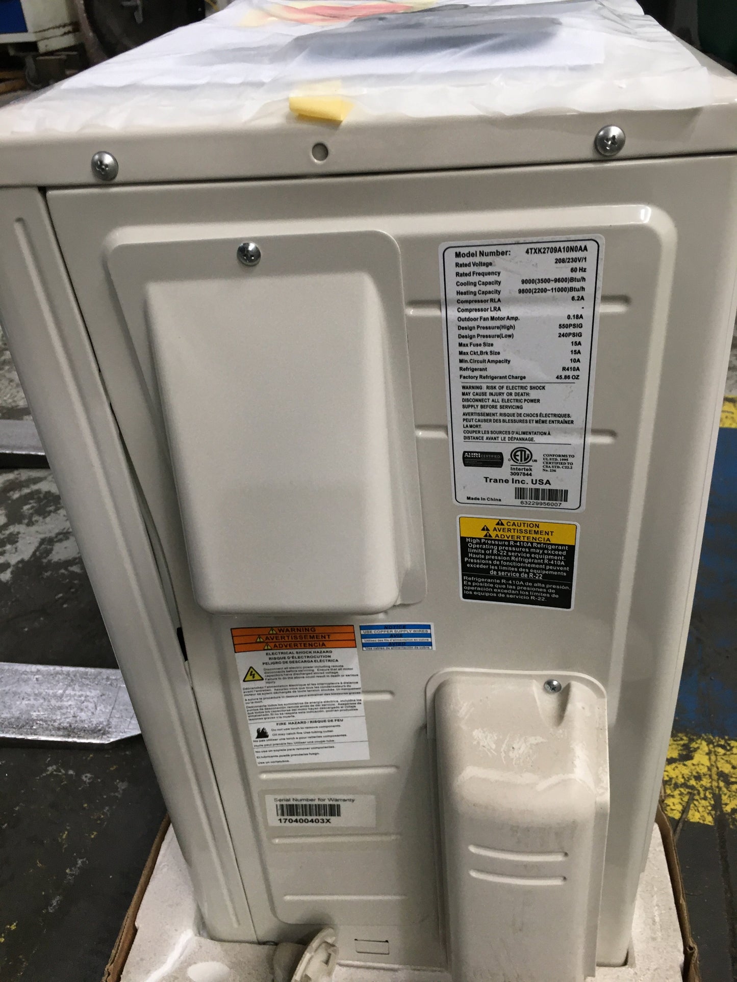 9,000 BTU Single-Zone Heat Pump DC Inverter Outdoor Mini-Split Unit; 27 SEER, 208-230/60/1, R-410A