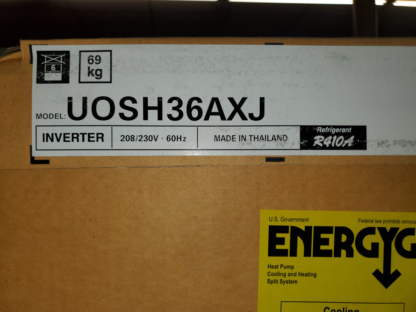 Unidad de bomba de calor minisplit para exteriores con inversor de zona única de 36 000 Btu, 208-230/60/1 R-410A, 15,5 Seer